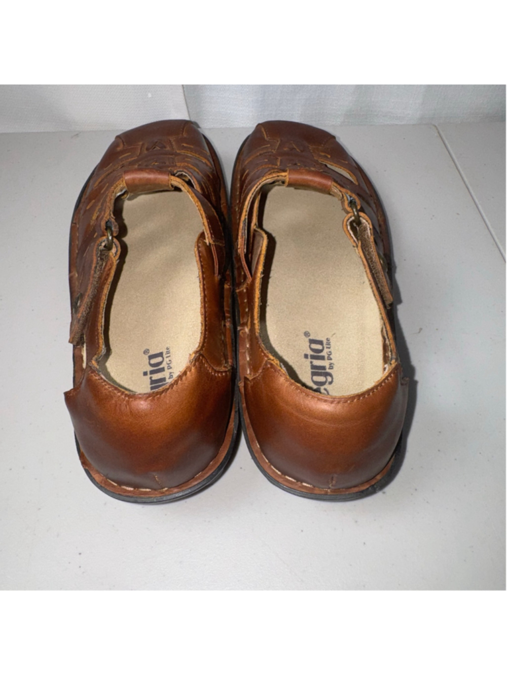 Alegria Pesca Fishermans Sandals in Cognac Leather Casual Comfort Size 10.5-11 - Picture 3 of 8